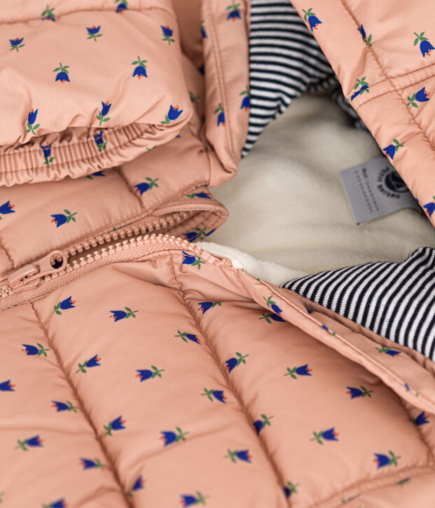 Babies' Patterned Puffer Jacket beige/multicolor