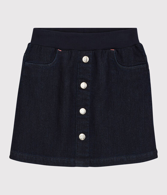 Girls' Denim Skirt DENIM BLEU FONCE blue