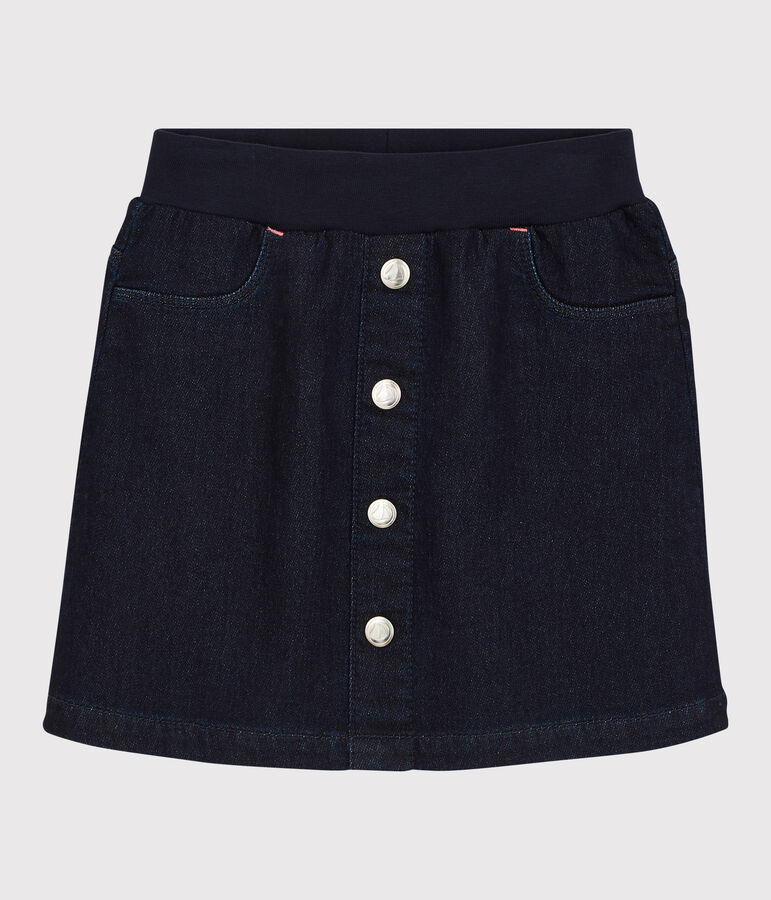 Girls' Denim Skirt DENIM BLEU FONCE blue