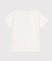 Children's short-sleeved printed cotton T-shirt MARSHMALLOW white