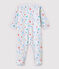 Babies' Marled Grey Starry Velour Sleepsuit POUSSIERE grey/MULTICO white