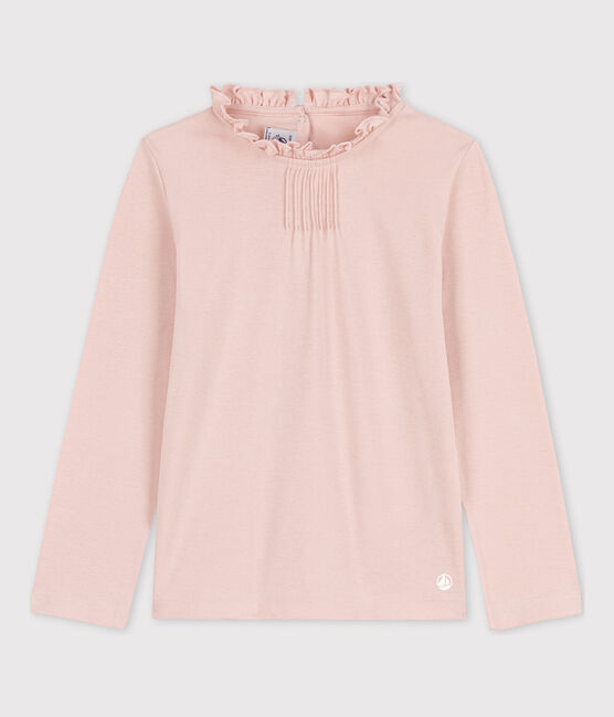 Girls' Long-sleeved Cotton T-Shirt SALINE pink