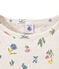 Girl's T-shirt in light print double knit MARSHMALLOW white/MULTICO white
