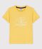 Boys' Short-Sleeved Cotton T-Shirt ORGE yellow