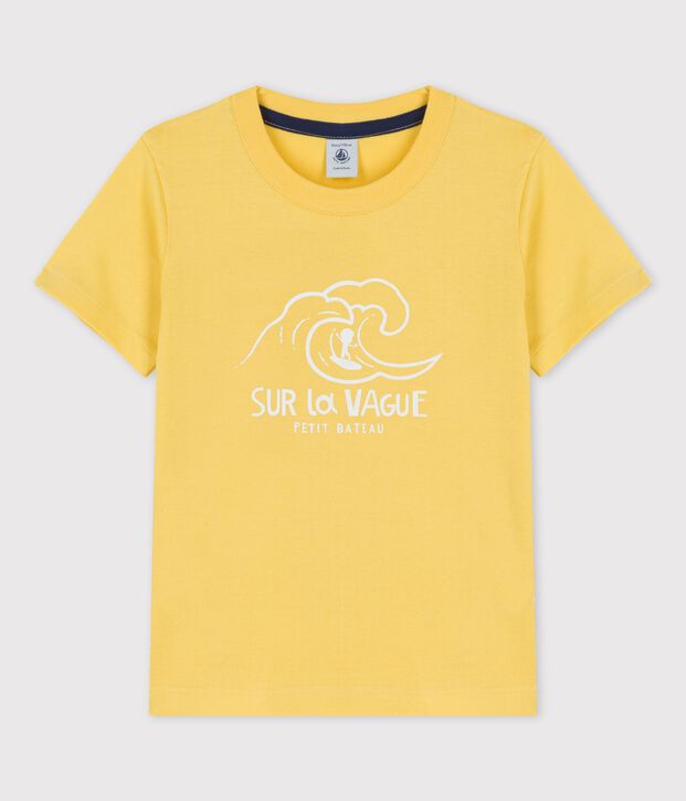 Boys' Short-Sleeved Cotton T-Shirt yellow