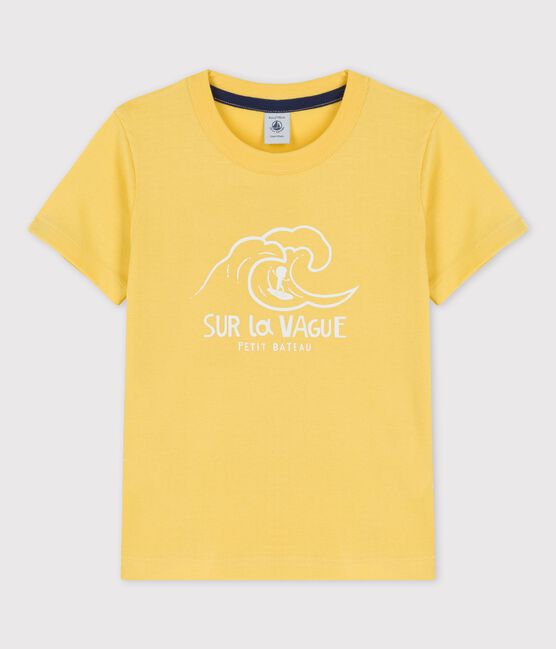 Boys' Short-Sleeved Cotton T-Shirt ORGE yellow