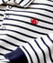 Babies' Cotton Polo Shirt MARSHMALLOW white/SMOKING blue