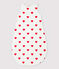 Babies' 2 TOG heart-patterned cotton sleeping bag MARSHMALLOW white/TERKUIT red