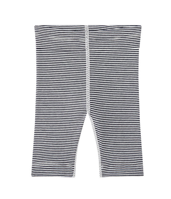 Baby's unisex milleraies-striped leggings SMOKING blue/LAIT white