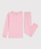 Children's snug-fitting printed cotton pyjamas pink/multicolor