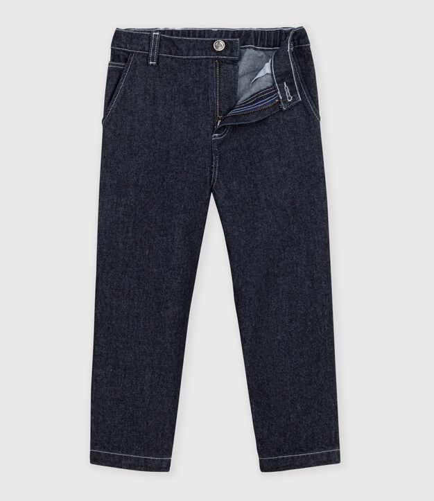 Children's denim carpenter-style trousers DENIM BRUT FONCE