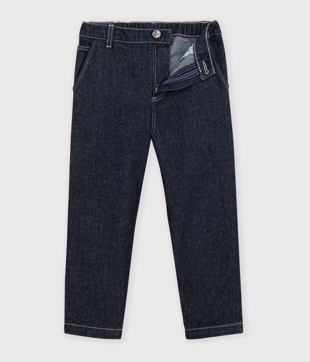 Children's denim carpenter-style trousers DENIM BRUT FONCE