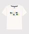 Boys' Short-Sleeved Cotton T-Shirt MARSHMALLOW white
