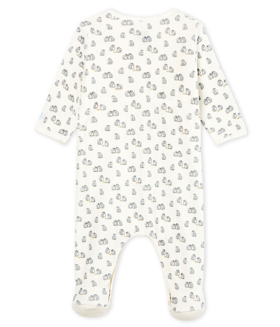 Baby Boys' Velour Bodyjama MARSHMALLOW white/MULTICO white