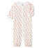 Babies' Ribbed Jumpsuit/Sleeping Bag MARSHMALLOW white/GRETEL pink/MULTICO