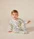 Babies' floral pattern velour pyjamas