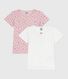 Pack of children's short-sleeved apple-print cotton T-shirts