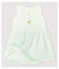 Baby Girls' Gingham Organic Cotton Bodysuit Dress MARSHMALLOW white/HAITI blue