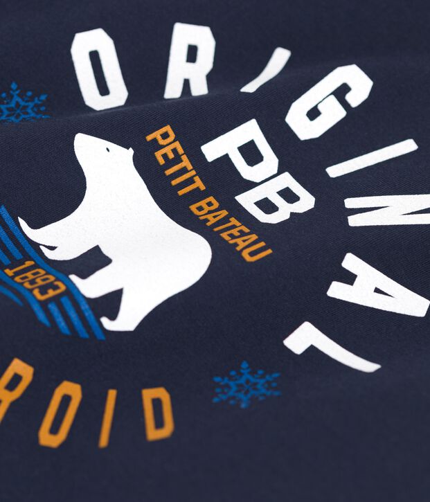 Boys' Long-Sleeved Cotton T-Shirt blue/blue