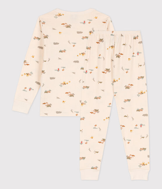 Children's Unisex Animal Themed Cotton Pyjamas AVALANCHE white/MULTICO