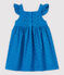 Baby Girls' Strappy Dress with Eyelet Embroidery MYKONOS blue