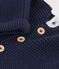 Babies' Moss Stitch Cotton Cardigan SMOKING blue