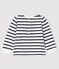 Baby girl's iconic sweatshirt MARSHMALLOW white/SMOKING blue