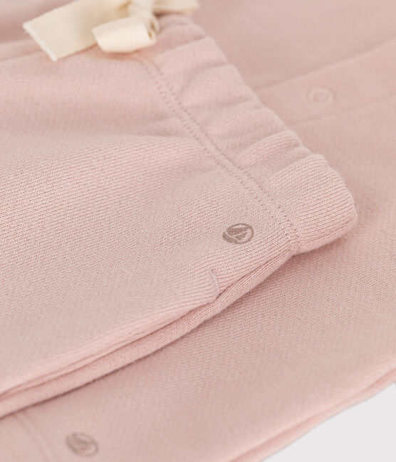 Babies' Fleece Cardigan and Trousers Outfit SALINE pink