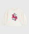Children's printed cotton sweatshirt MILK Ecru