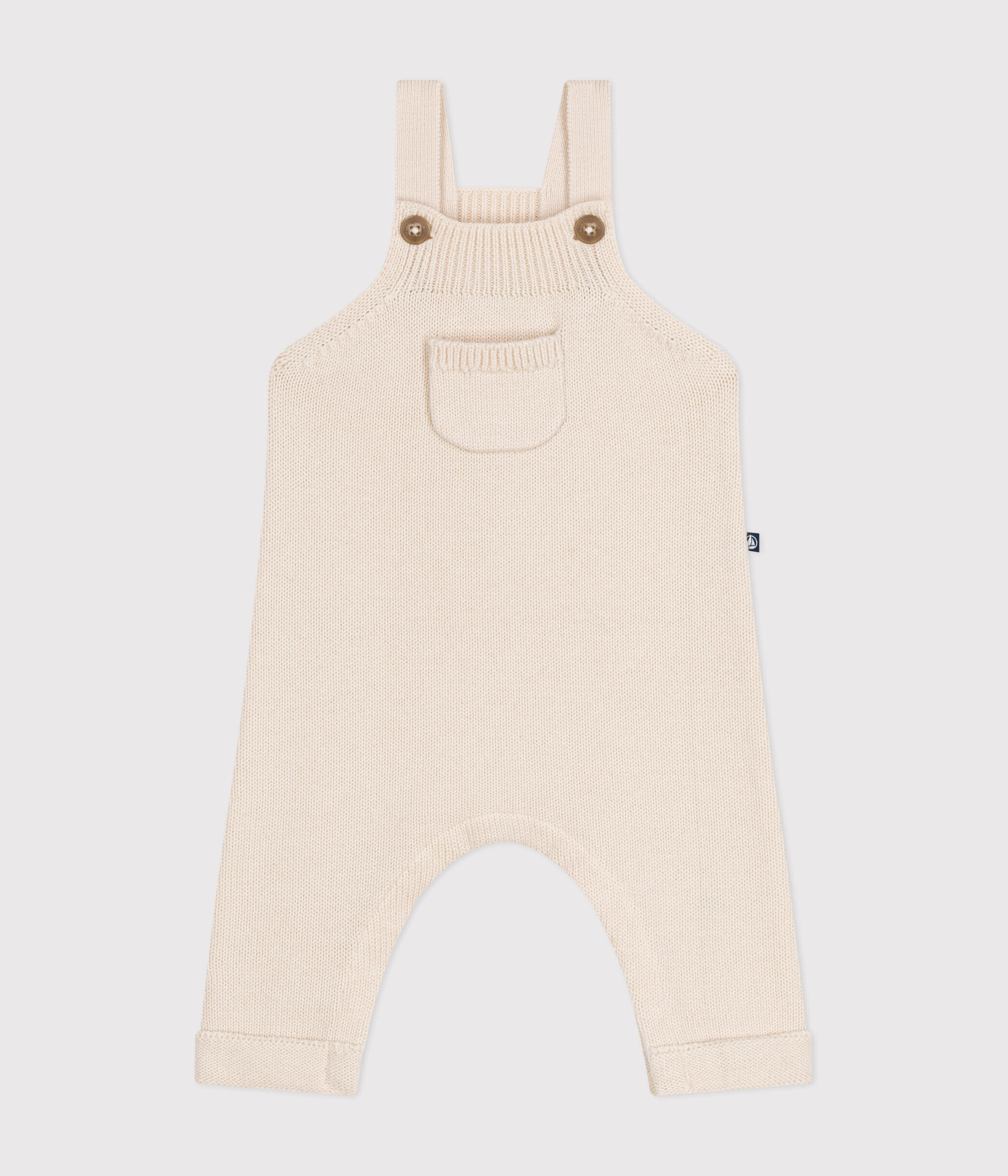 Babies' dungarees knitted in wool and cotton AVALANCHE Petit Bateau - Main Image