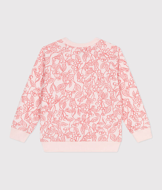 Children's printed cotton sweatshirt FLEUR pink/SPI