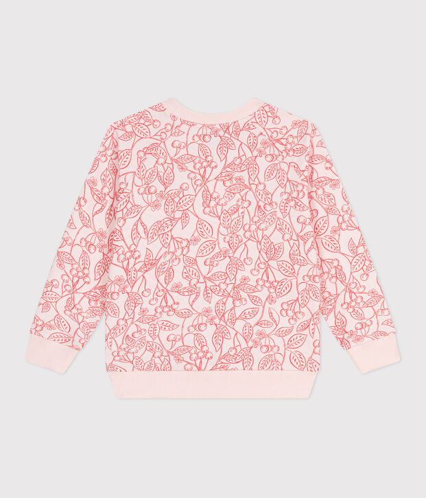 Children's printed cotton sweatshirt pink/red