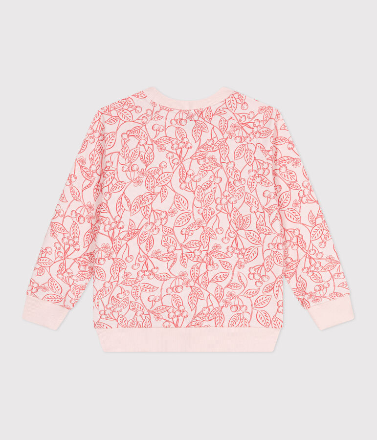 Children's printed cotton sweatshirt pink/red