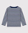 Boys' Long-Sleeved Cotton T-Shirt MEDIEVAL blue/FUMEE