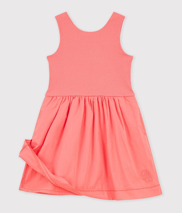 Children's sleeveless plain cotton dress FLAMAND