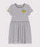 Girls' cotton Mr. Men and Little Miss dress MARSHMALLOW white/SMOKING blue