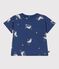 Babies' short-sleeved seagull-print cotton T-shirt CREPUSCULE /MULTICO
