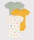 Short-Sleeved Cotton and Lyocell Bodysuits - 3-Pack