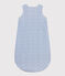 Babies' floral cotton 2 TOG sleeping bag MARSHMALLOW blue/INCOGNITO
