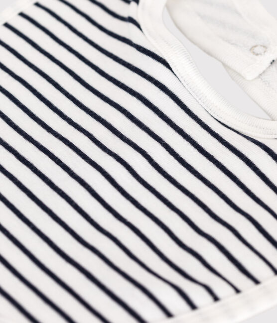 Babies' bib MARSHMALLOW white/SMOKING blue