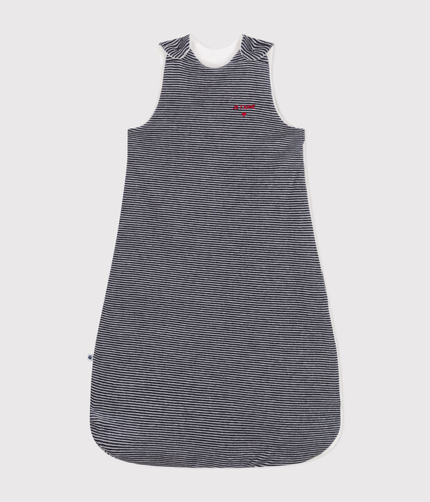 Babies' TOG 2.5 velour sleeping bag blue/white