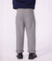 Children's pleated cotton flannel trousers grey