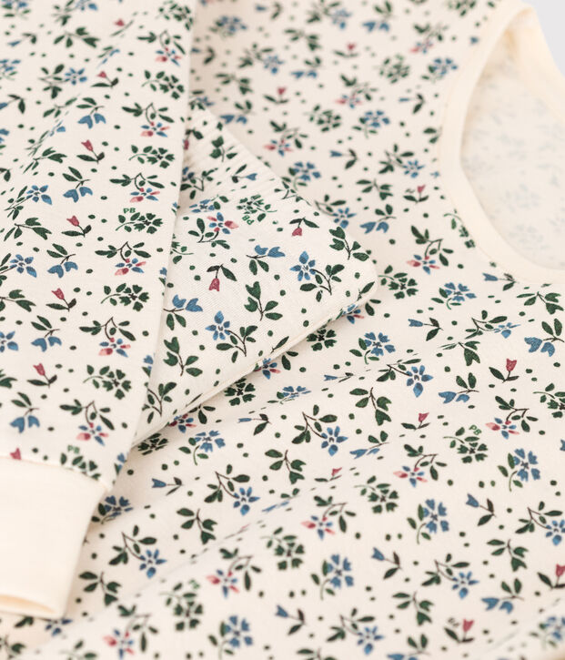 Women's Cotton Pyjamas Ecru/blue/multicolor