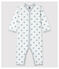 Babies' Starry Grey Footless Cotton Sleepsuit ECUME white/MISTIGRI grey