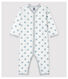 Babies' Starry Grey Footless Cotton Sleepsuit