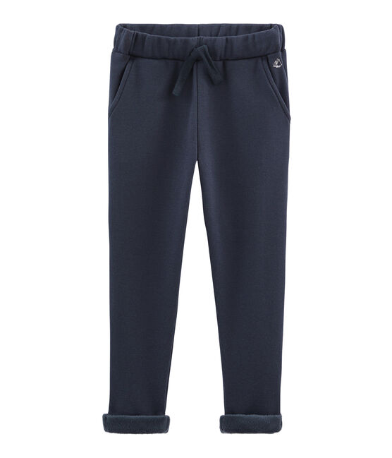 Boys' Warm Fleece Trousers SMOKING blue