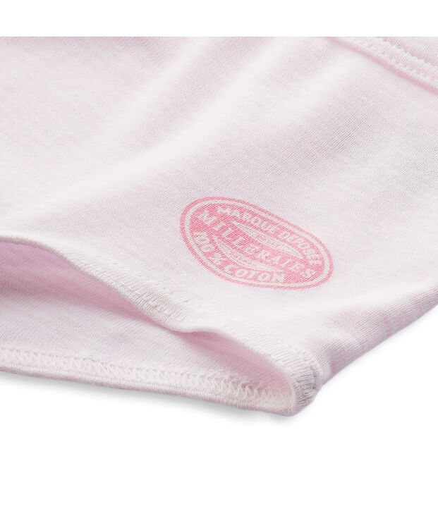 Boxer fille ray&eacute; milleraies pink/white