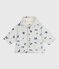 Babies' padded hooded coat in berry-printed poplin CO2 /MULTICO