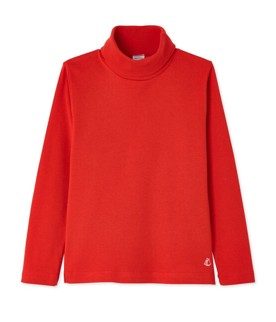 Child's roll neck pullover FROUFROU red