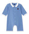 Baby boy milleraies-striped all-in-one DELFT blue/ECUME white